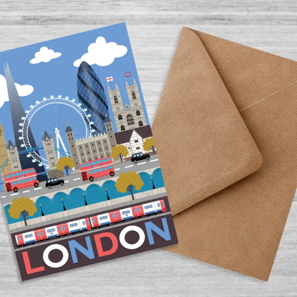 London Illustrated Greeting Card