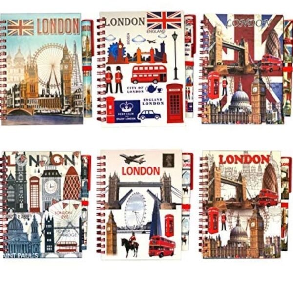 London-themed spiral notebooks