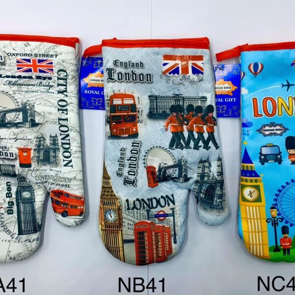 London-Themed Oven Mitts